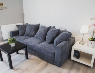 Sunny Apartment -  Helle Wohnung 200 m vom Mottlau, 2 Minuten zu Fuß von der Altstadt, für max 2 Personen mit einem Schlafzimmer mit King-Size-Schlafsofa , eine voll ausgestattete Küche mit Kühlschrank, Backofen, Esstisch, Geschirrspüler, Waschmaschine, Badezimmer mit Dusche befindet. Größe 26 m2. 2. Stock - kein Aufzug. Im Preis inbegriffen: Bettwäsche, Handtücher, Wi-Fi, Kabel-TV, 24-Stunden-Rezeption, Karten und Reiseführer. Der Check-in und die Bezahlung an Jugi-Rezeption (10 min zu Fuß).